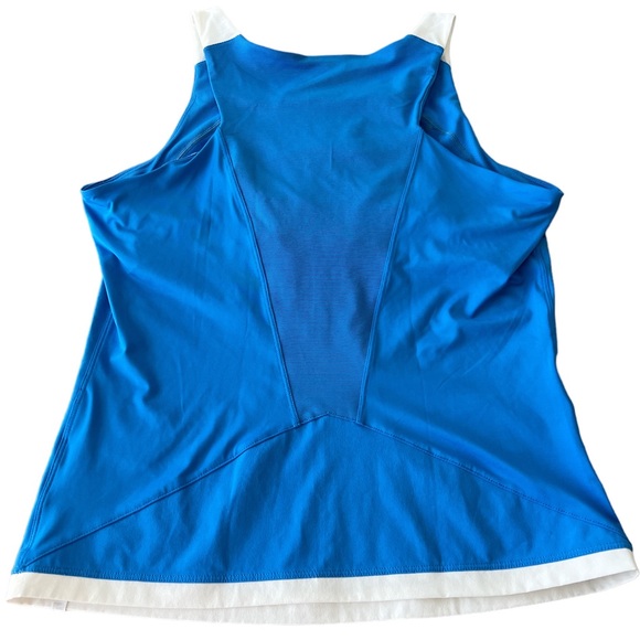 Nike Womens Tennis Top, NWT, Size-L, Color-Wht/Blue, Womens Tennis Top - Picture 2 of 8